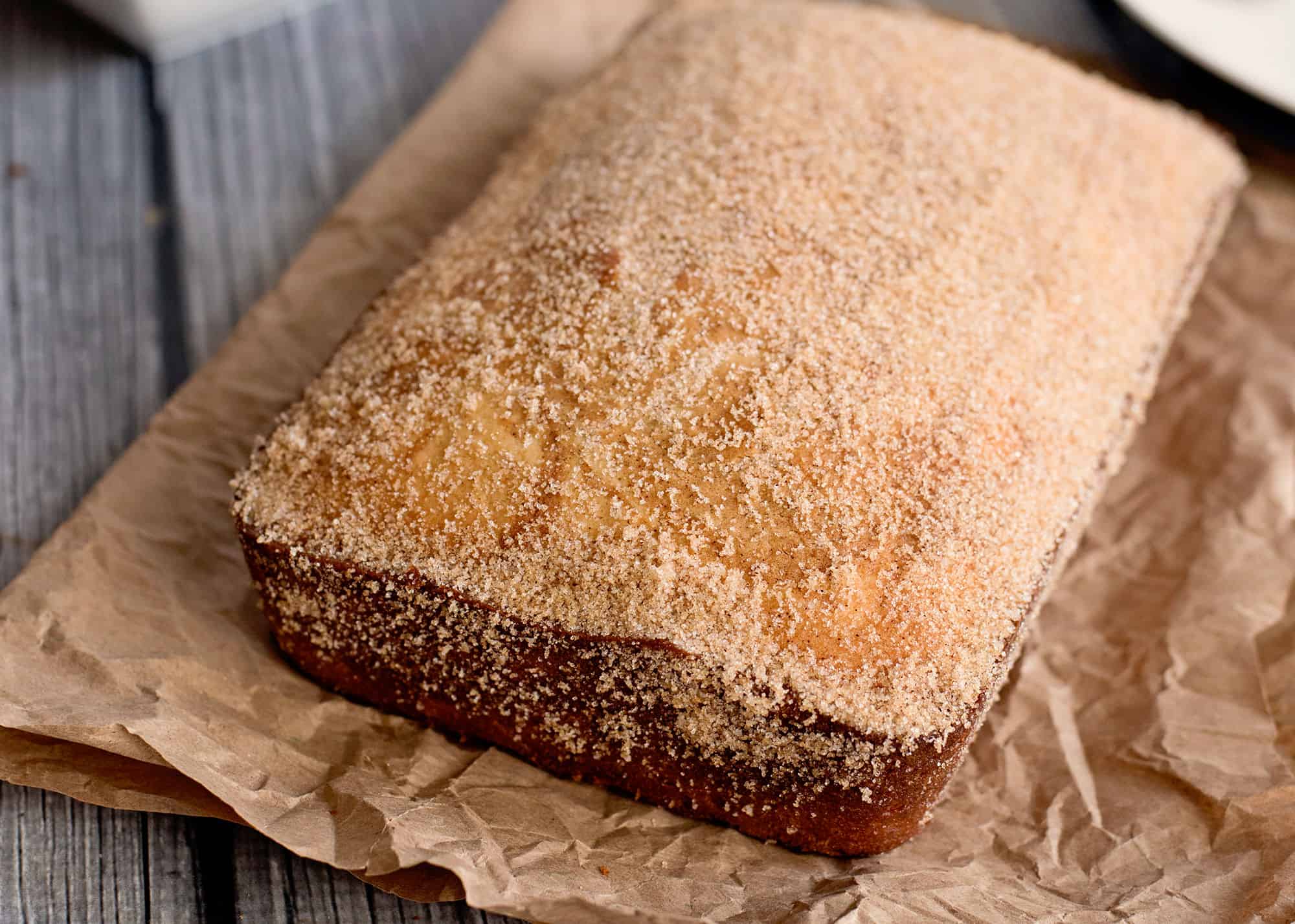 loaf of snickerdoodle zucchini bread 