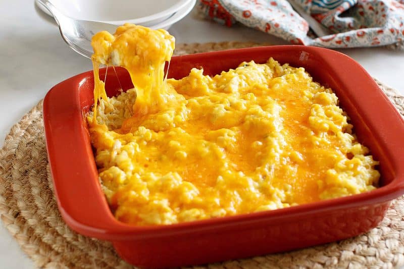 Cheesy chicken and rice – oven version