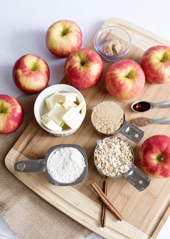Ingredients for Easy Stuffed Baked Apples.