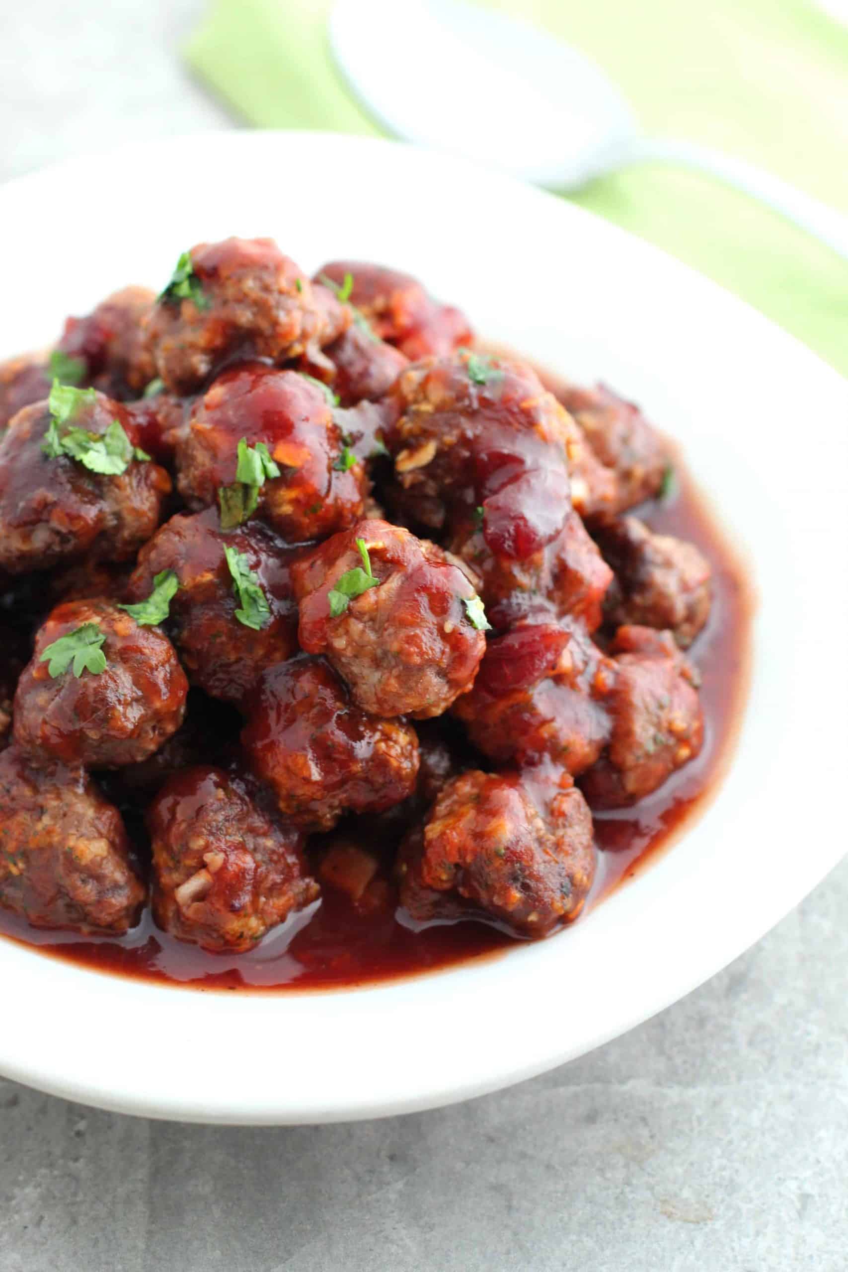 Cranberry Sauce Meatballs