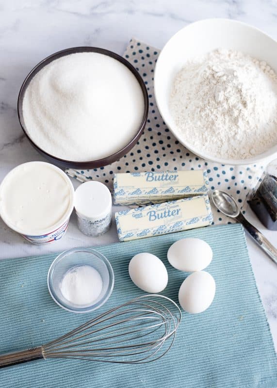 Recipe ingredients for Italian Sugar Cookies