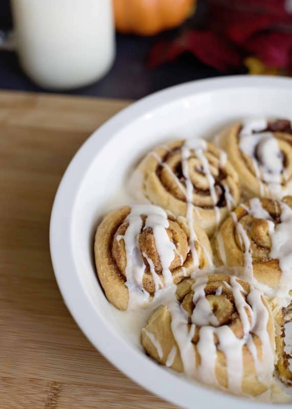 Quick and Easy Pumpkin Spice Cinnamon Rolls