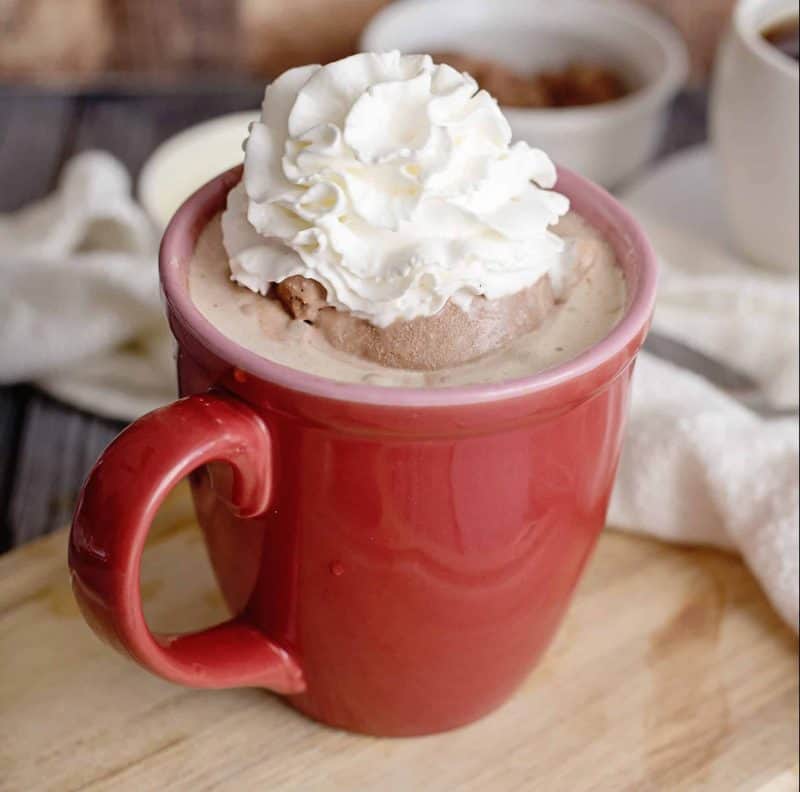 Top coffee with whipped cream.