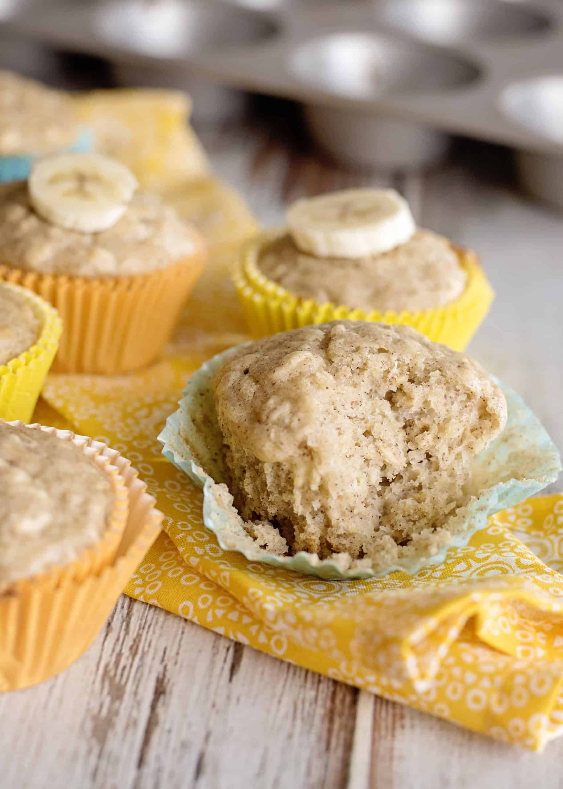 Low-Sugar Banana Oat Muffins