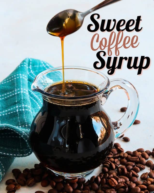 Pin image for sweet coffee-flavored syrup