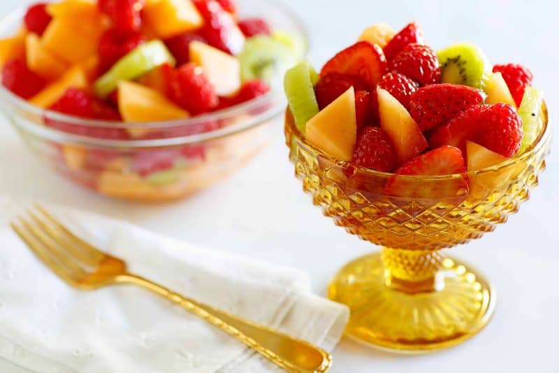 Fresh Fruit Salad with Lemon Honey Dressing