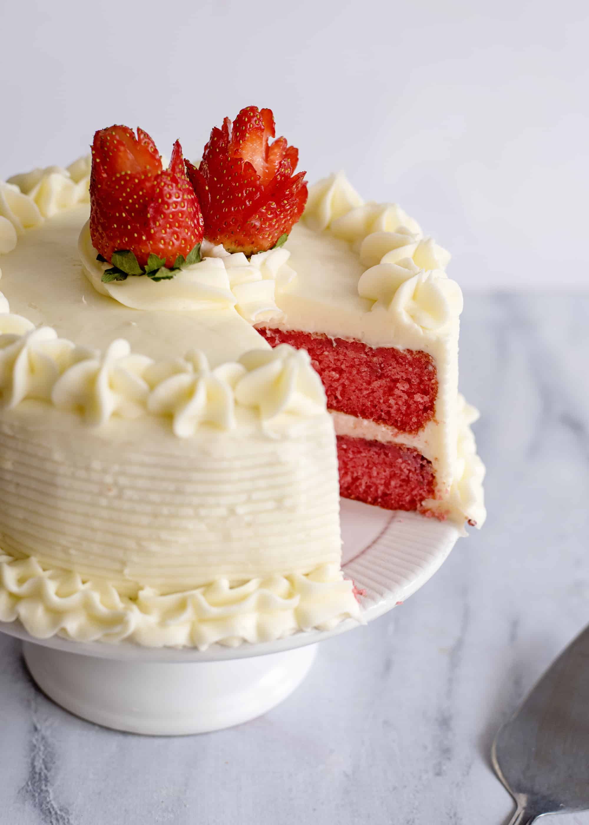 Fresh Strawberry Cake With Cream Cheese Icing Southern Plate