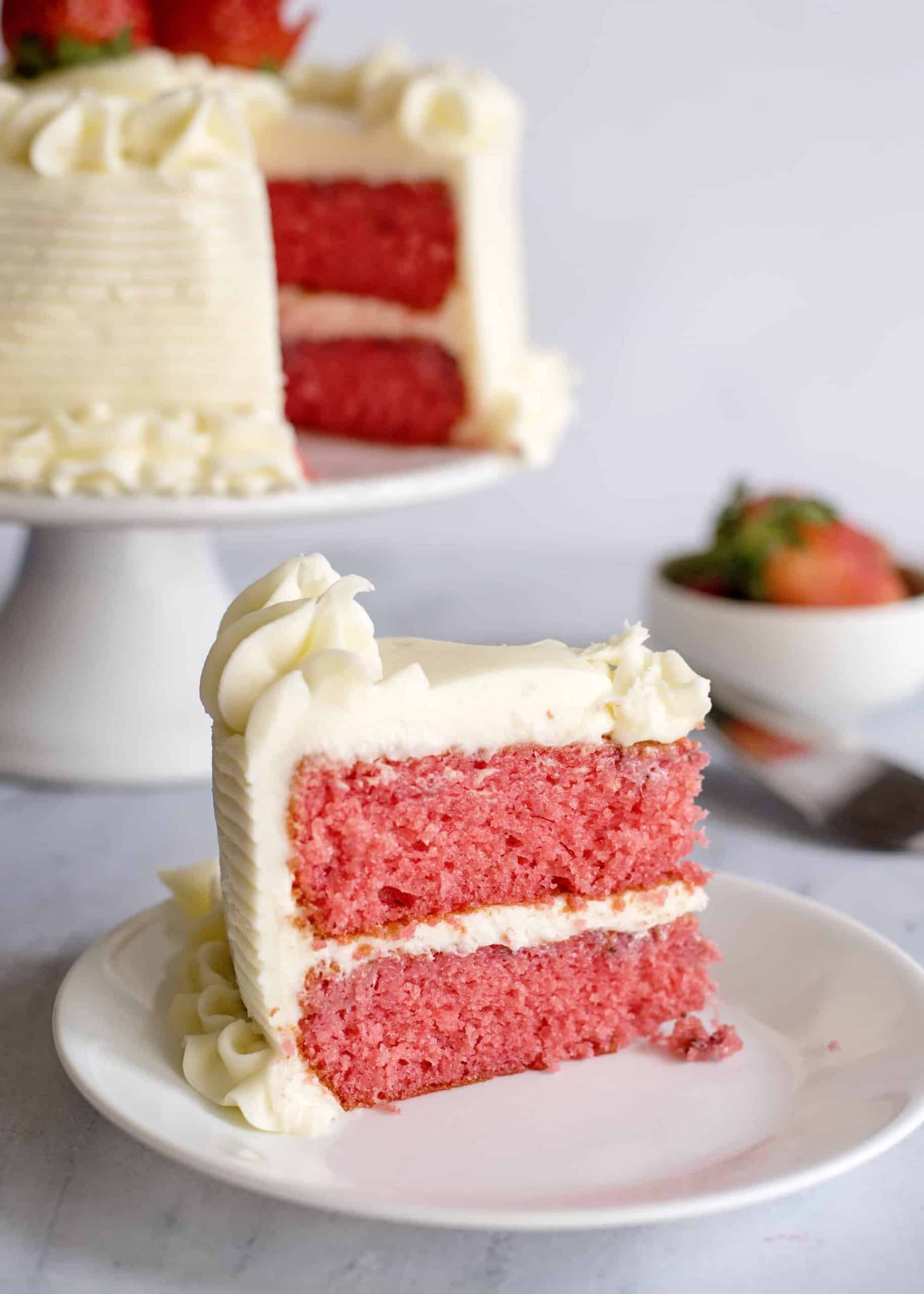 fresh strawberry cake