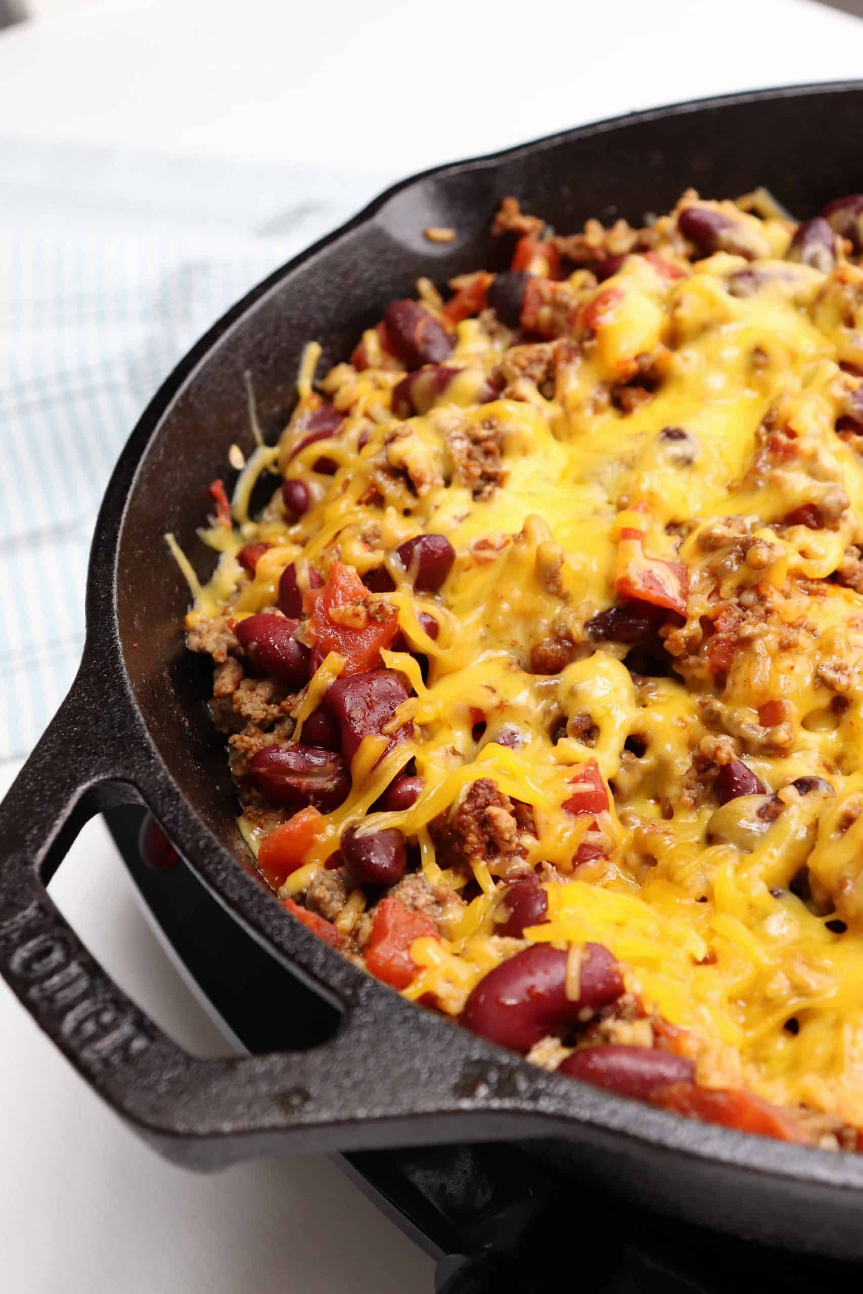 Easy Skillet Chili Bake