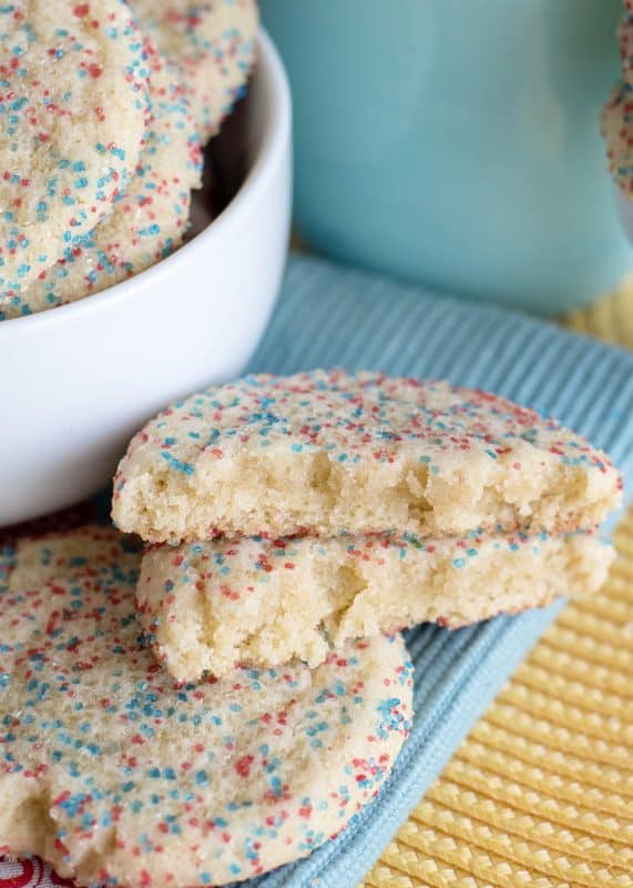 Close Up Of World's Best Chewy Sugar Cookies