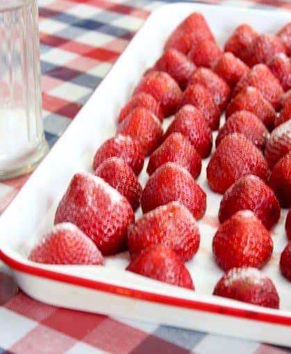 slow roasted strawberries