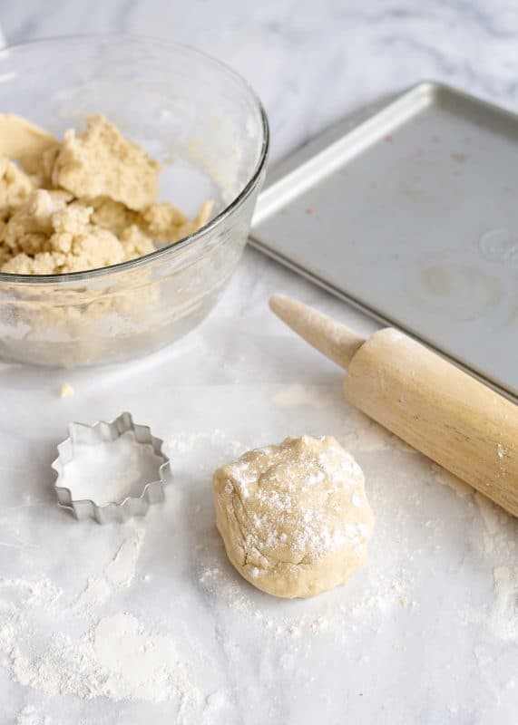 Roll out dough on a floured surface.