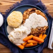 Chicken fried steak recipe with gravy.