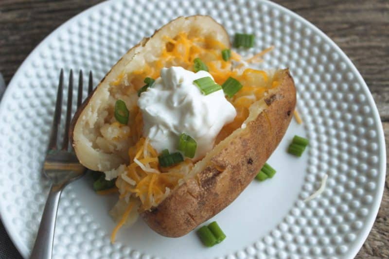 slow cooker baked potato