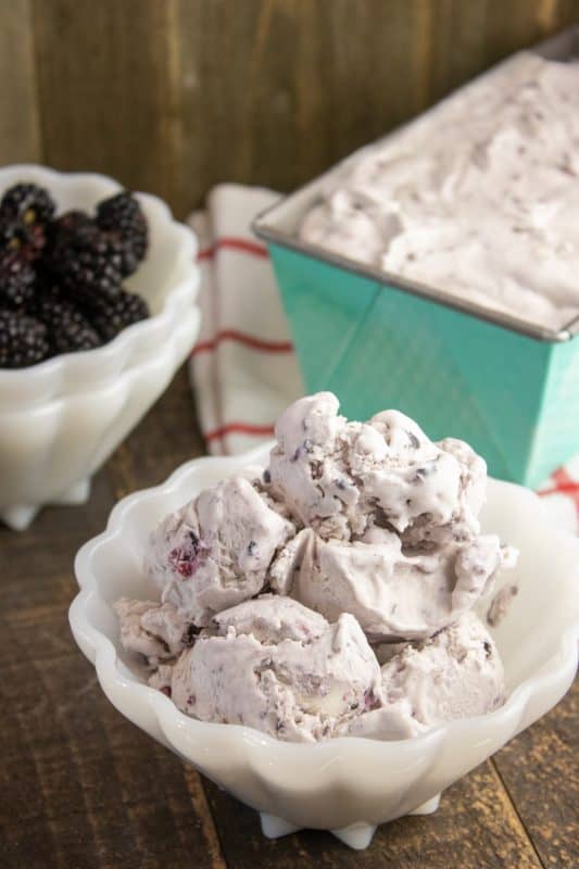 Blackberry No Churn Ice Cream (Make it in your freezer!)