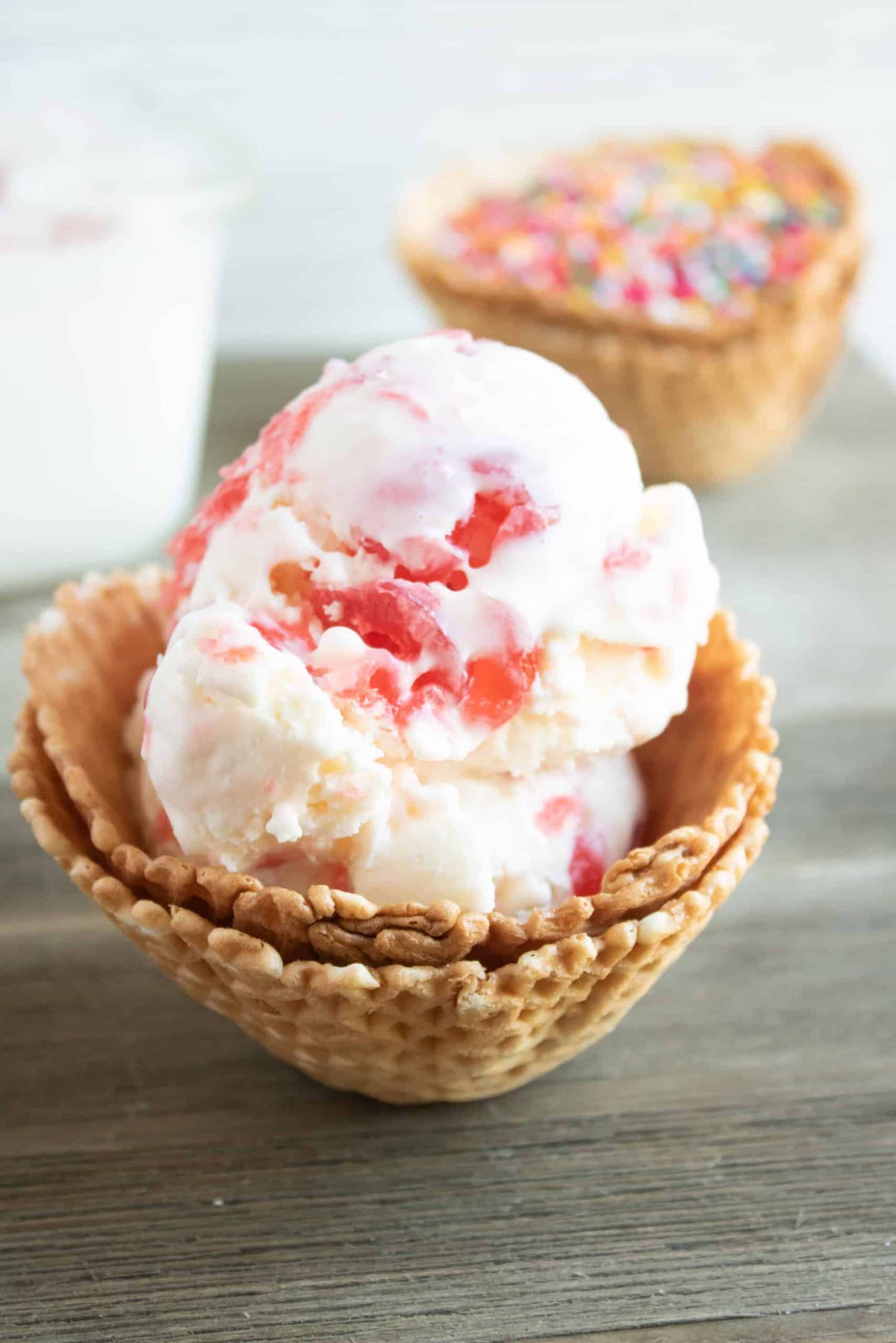 No Churn Cherry Vanilla Ice Cream