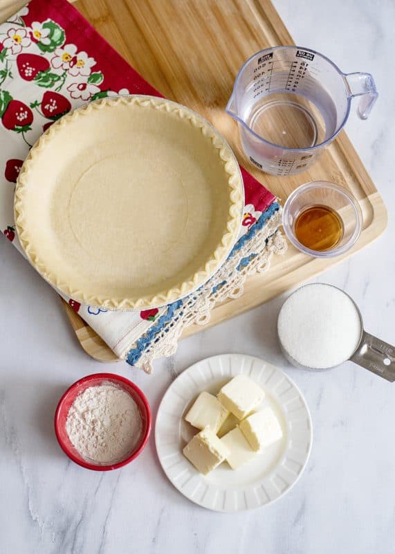 Ingredients for Water Pie - Recipe from the Great Depression