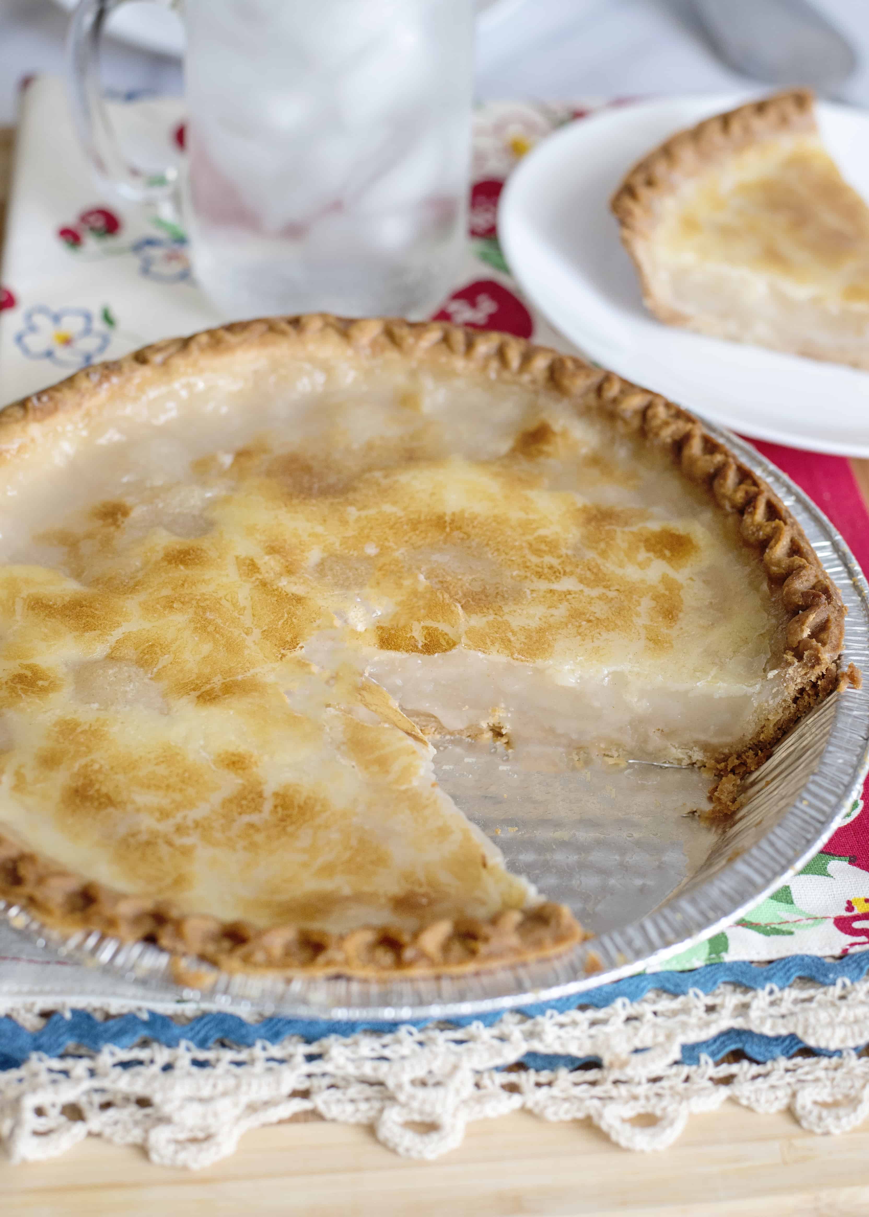 Sliced water pie.