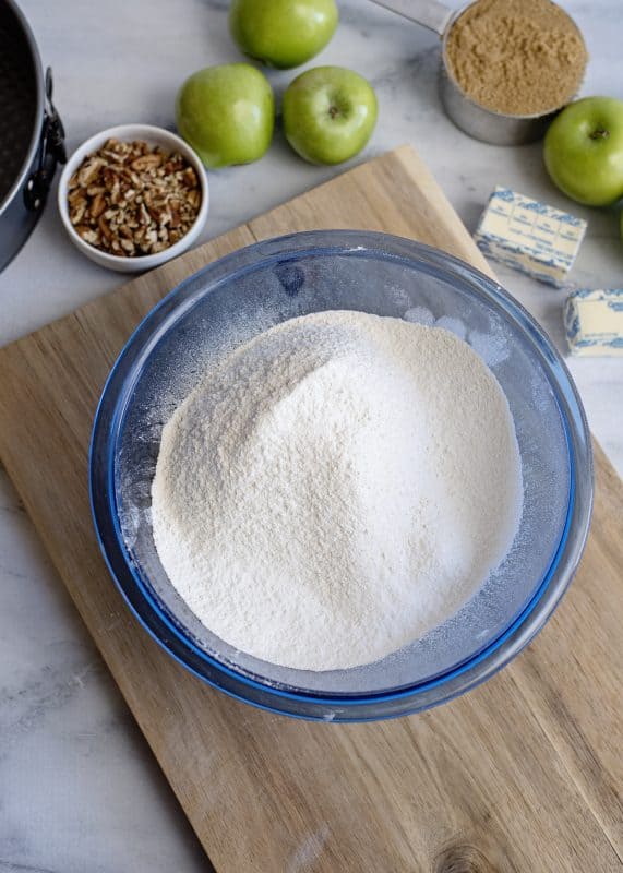 Sift flour, baking soda, and salt into separate mixing bowl.