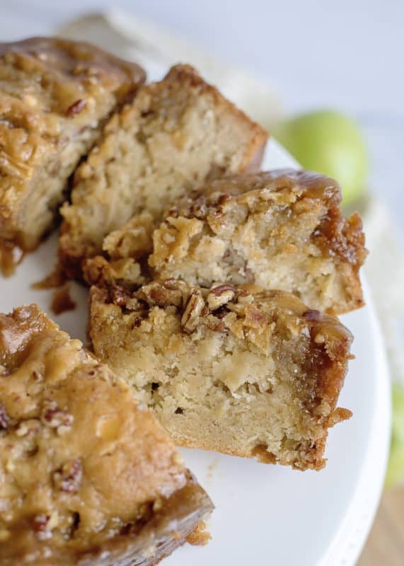 Apple dapple cake slices.