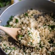 scoop of herbed cauliflower rice