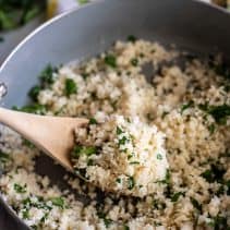scoop of herbed cauliflower rice