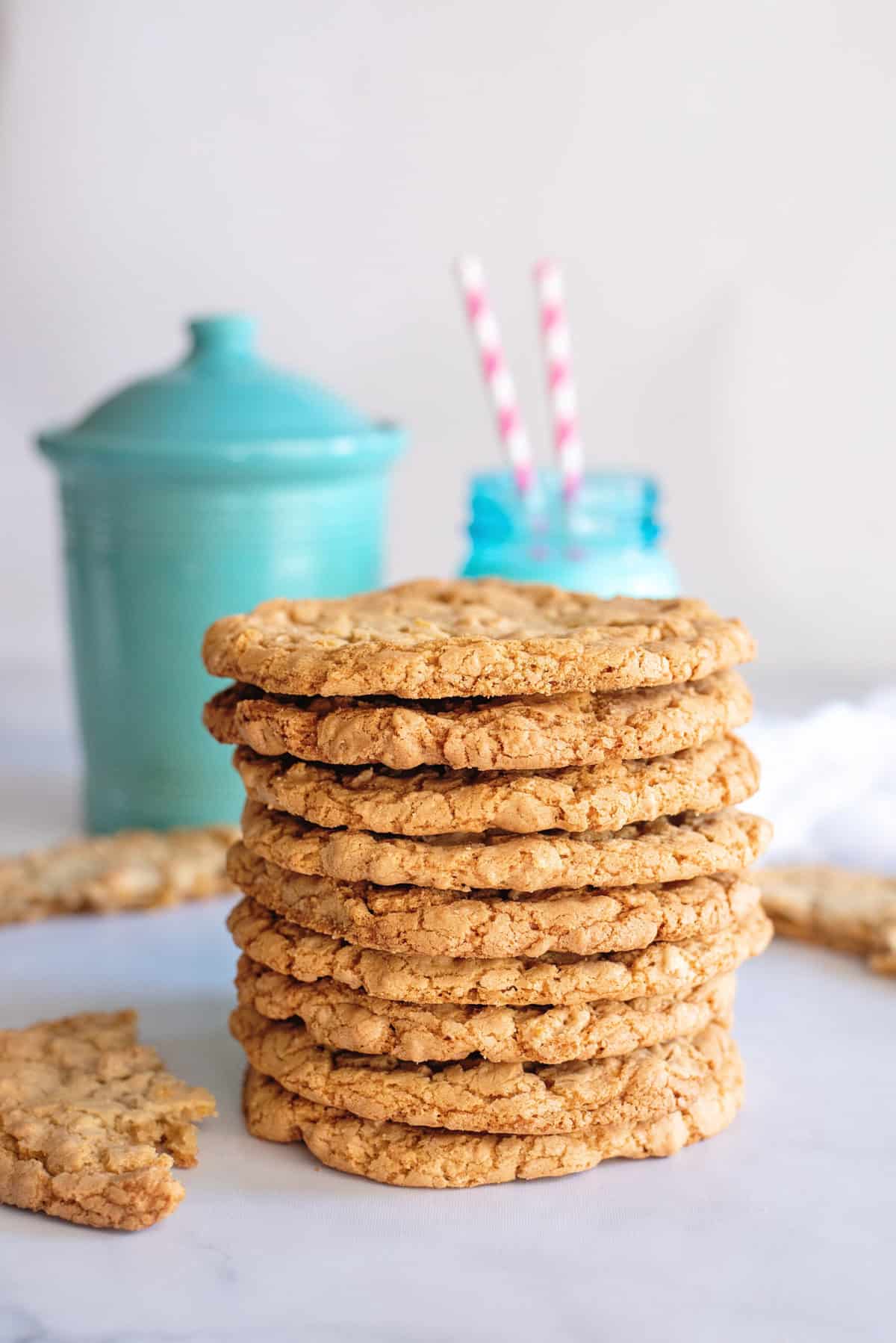 Stack of dishpan cookies.