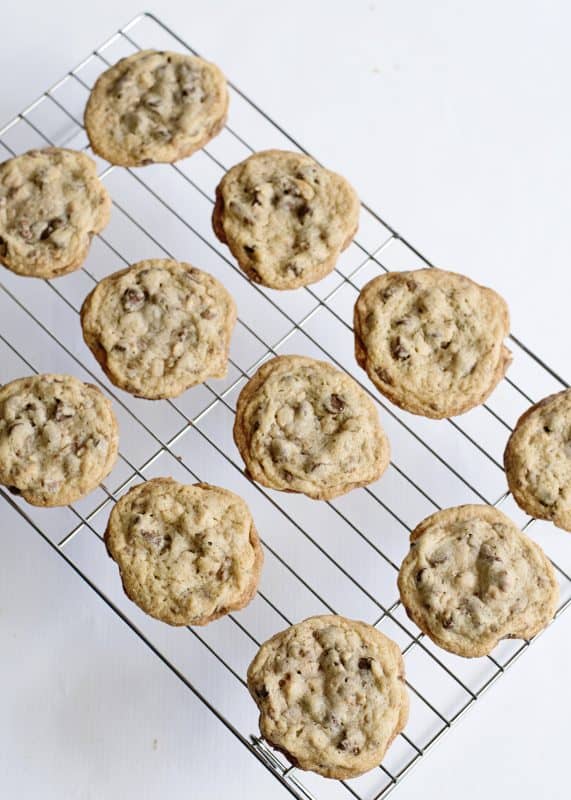 Bake cookies until lightly brown on bottom and cool on wire rack.