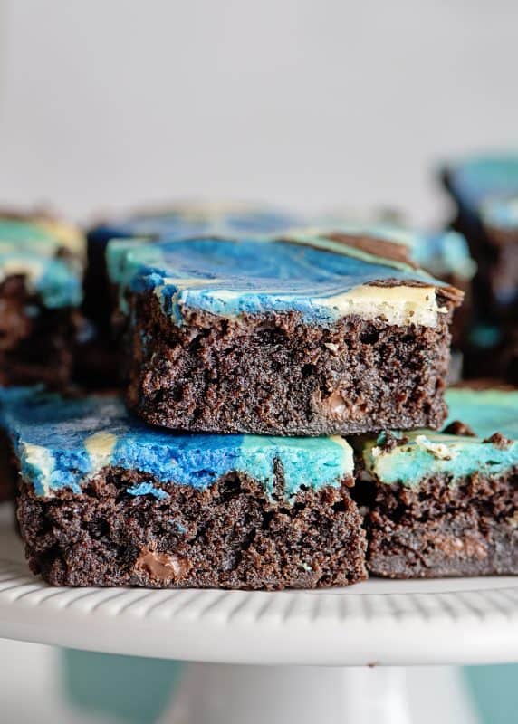 Fudgey Tie Dyed Cheesecake Brownies