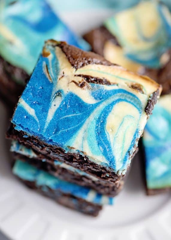 Beautiful Tie Dyed Cheesecake Brownies