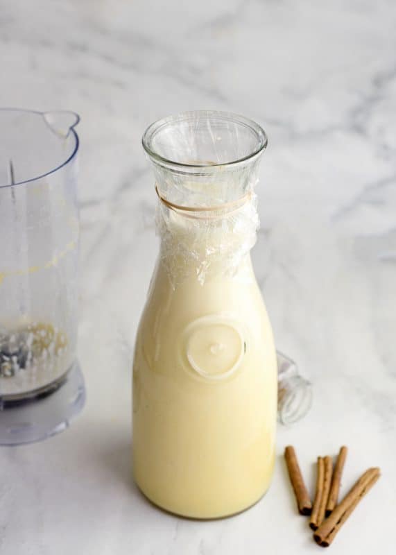 Cool eggnog in fridge for up to 2 hours.