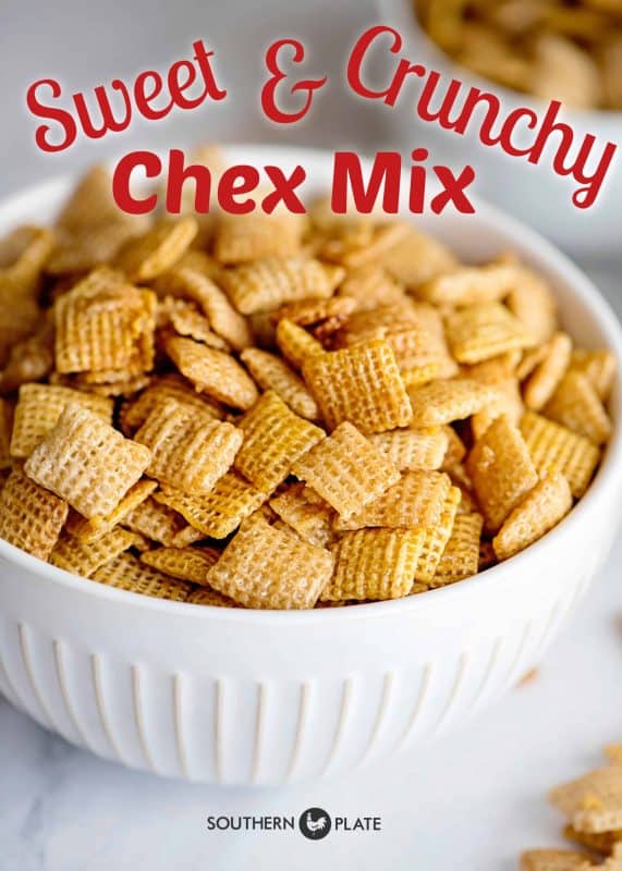 Sweet Chex Mix Recipe hero image.