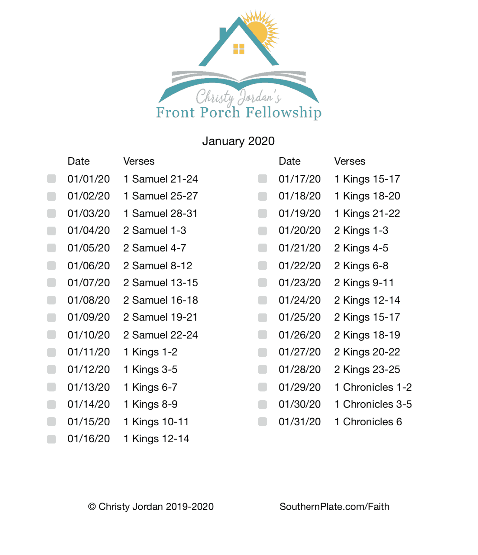 January 2019 Printable Reading Plans Southern Plate january-2019-printable-reading-plans-southern-plate
