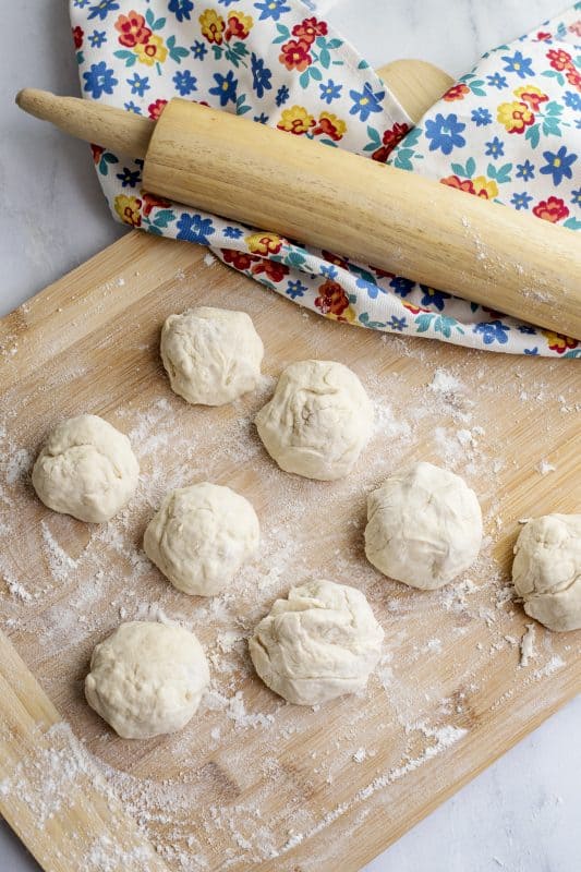 Divide dough into individual balls.
