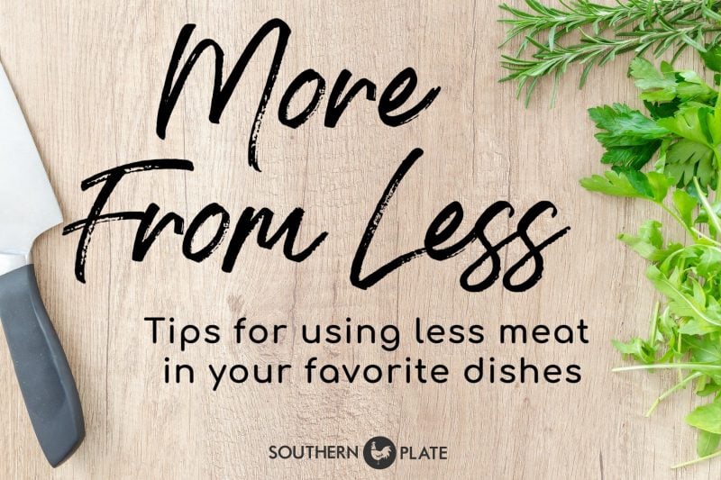 Less meat dishes