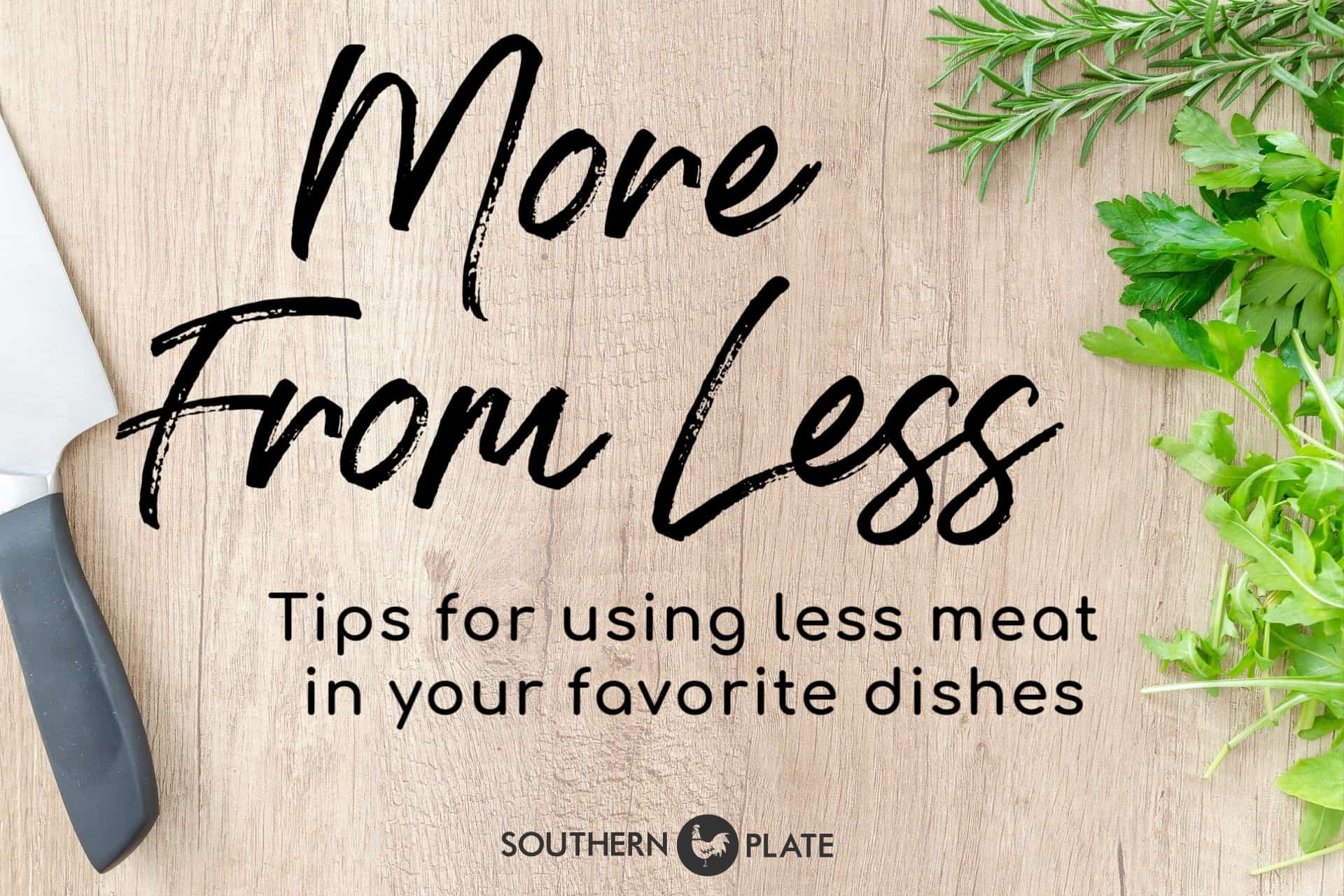 Less meat dishes