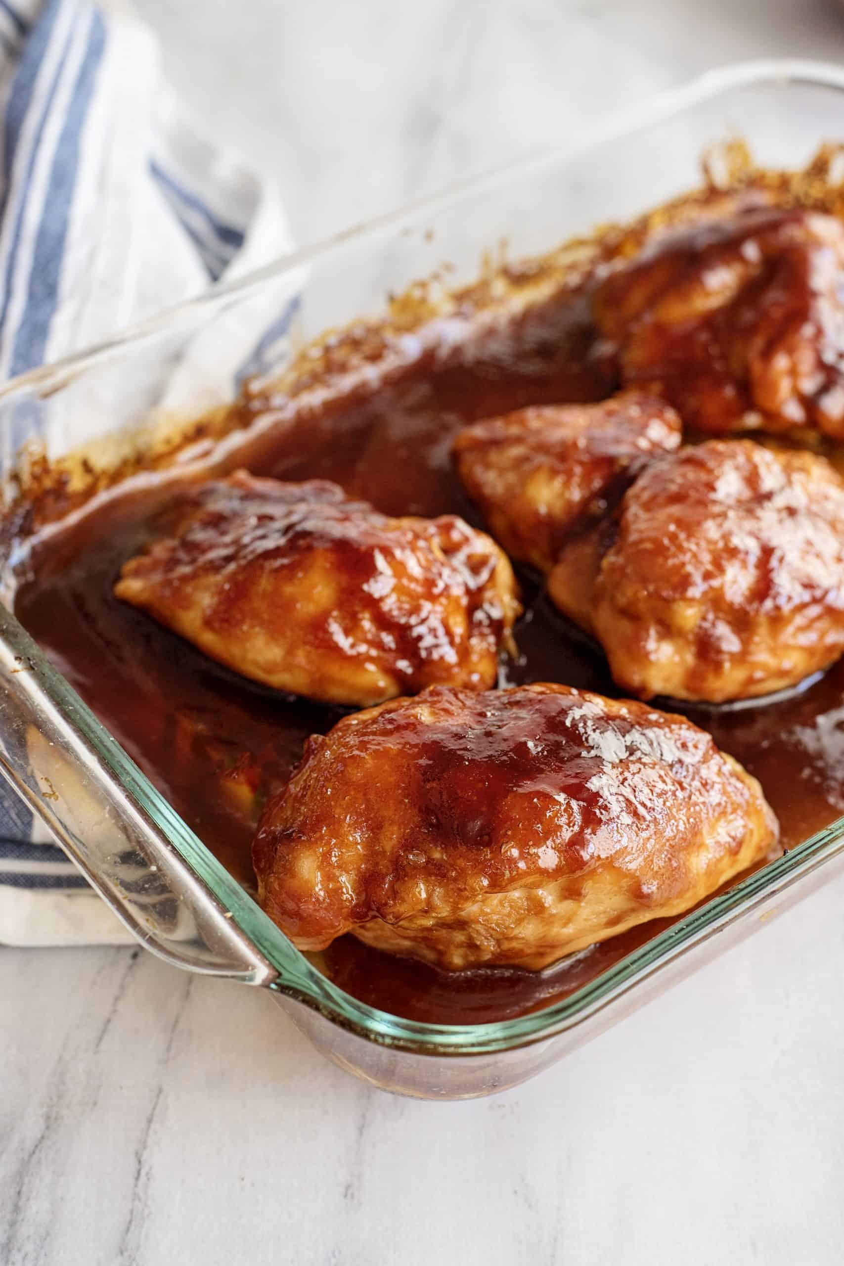 BBQ Chicken Breast in Oven (Sticky Chicken Recipe)