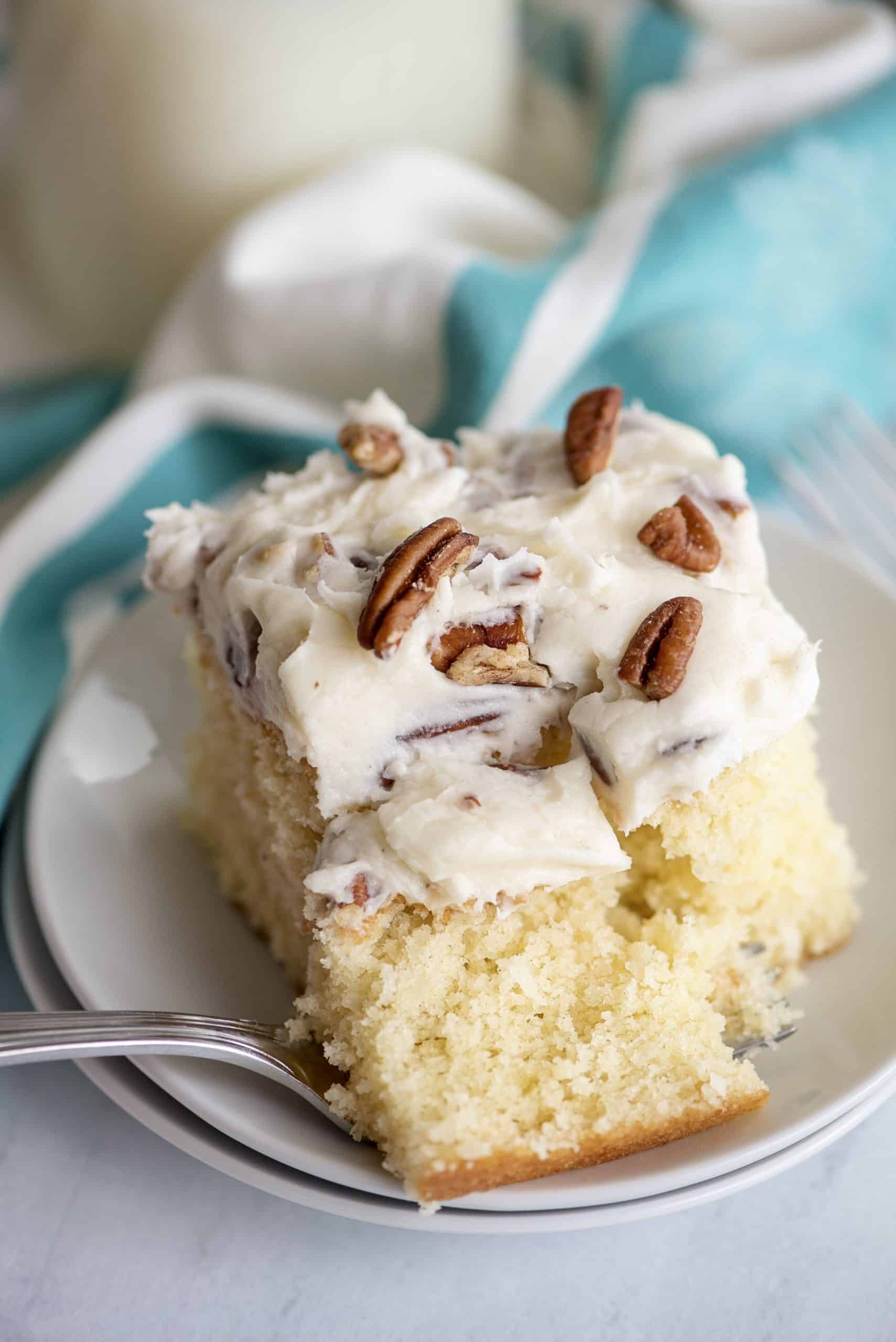 Italian Cream Cake with Pecan Cream Cheese Icing