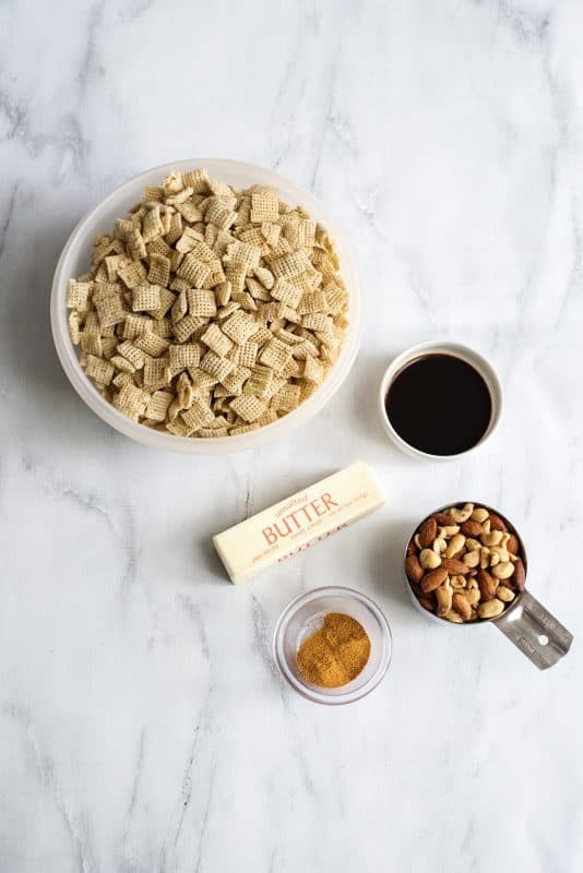 Grandmama's Microwave Chex Mix Ingredients