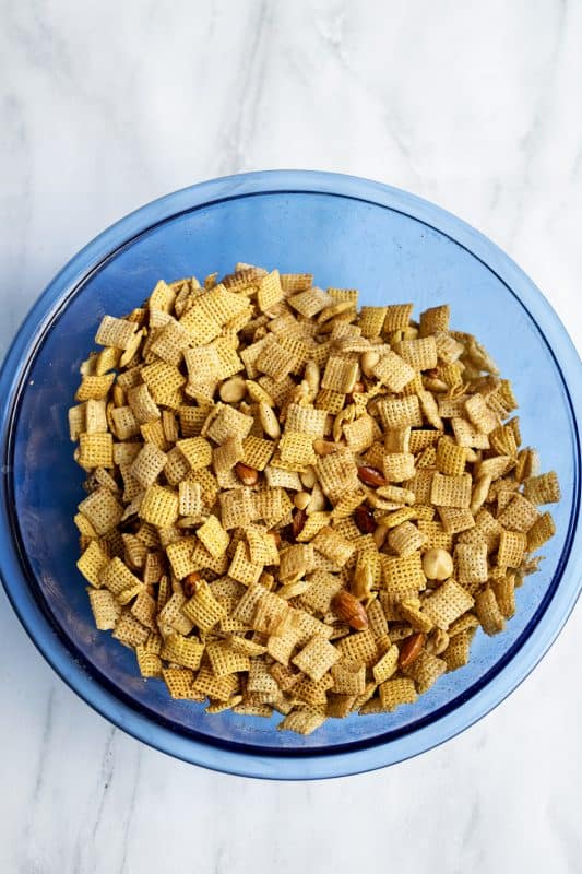 Stir in the Chex cereal.