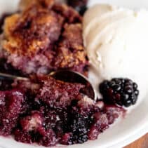 have a scoop of ice cream with your berry cobbler