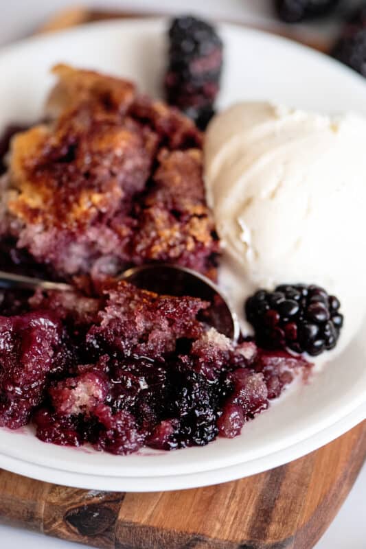 have a scoop of ice cream with your berry cobbler