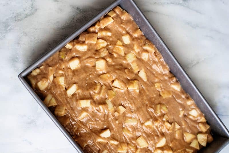 Pour batter into baking dish and bake.