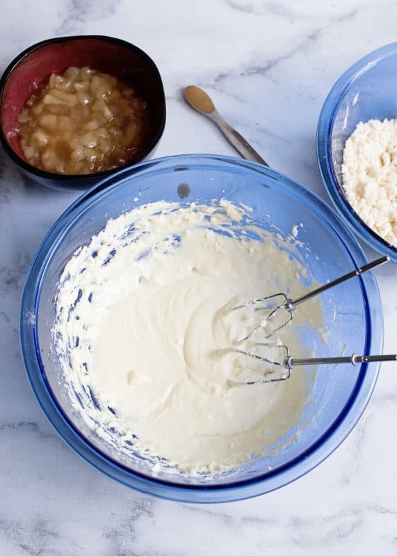 mix batter for cheesecake