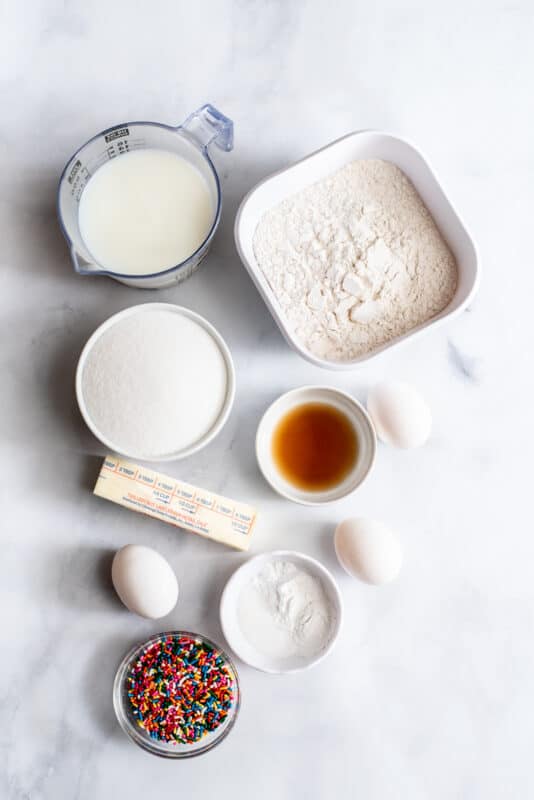 ingredients for easy birthday cake