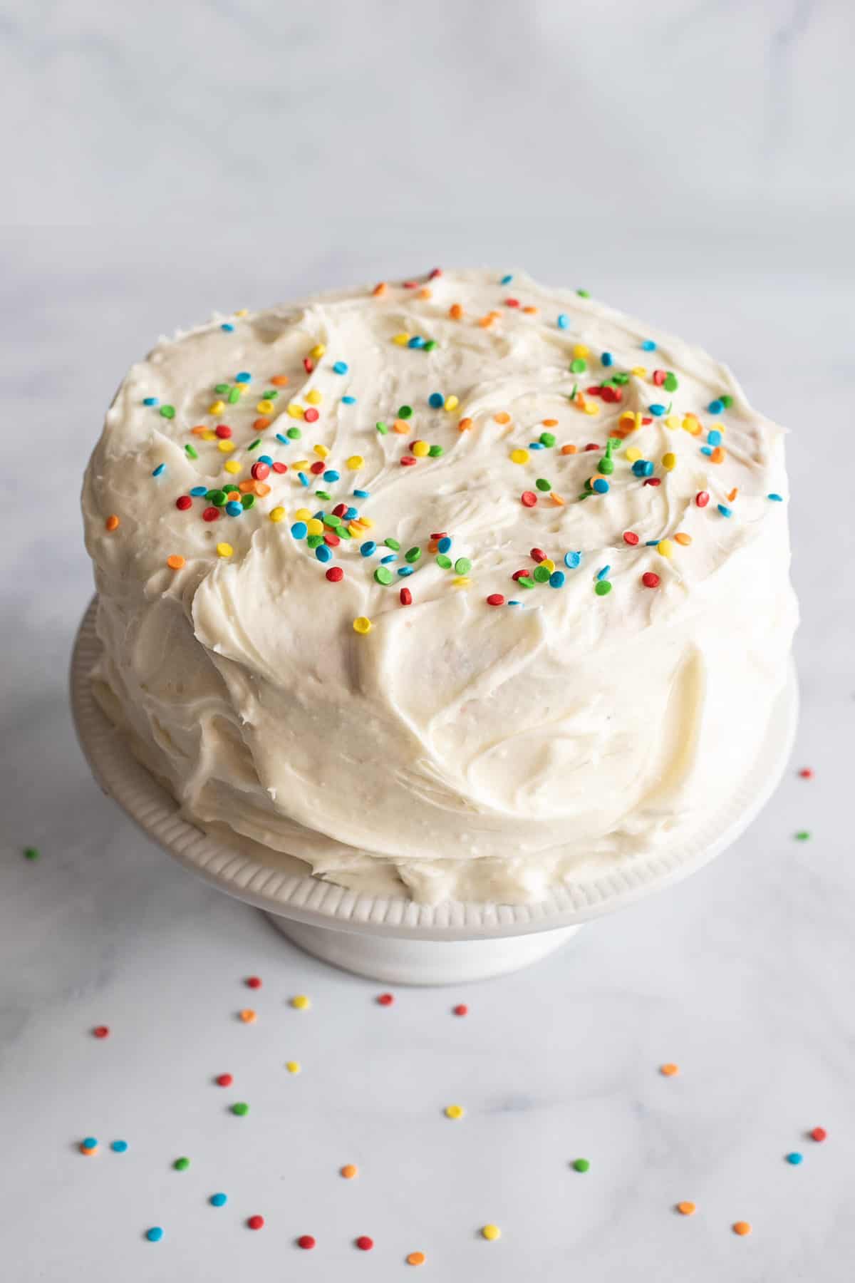 Easy Peasy Birthday Cake From Scratch Easy birthday cake with sprinkles.