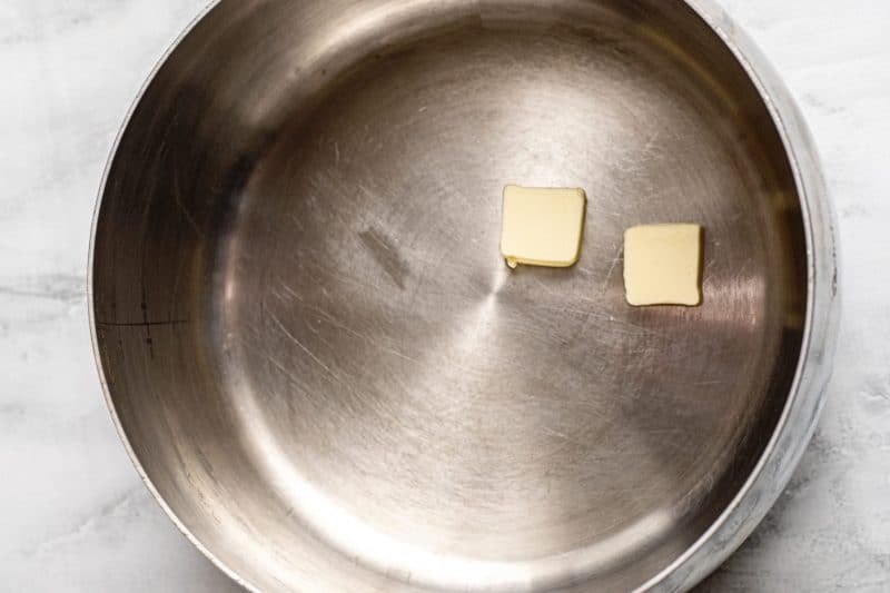Melt butter in a large pot.