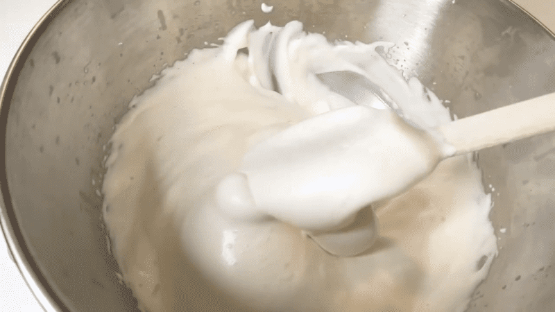 Homemade whipped cream.