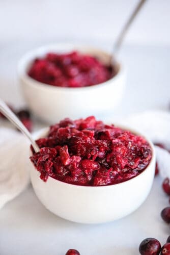 Bowl of cranberry sauce/