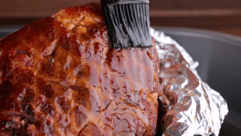 Cover ham with remaining glaze.
